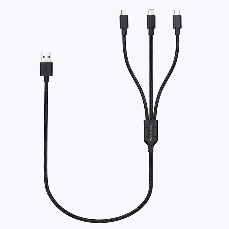 Zebronics Mobile Charging Cable 3 in 1 (ZEB-UMLCC1205)