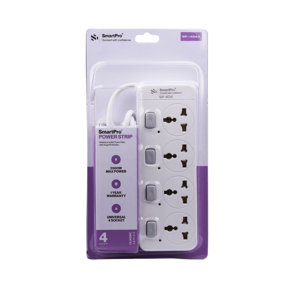 Smart Pro Spike 4 Socket 4 Switch 4.8m