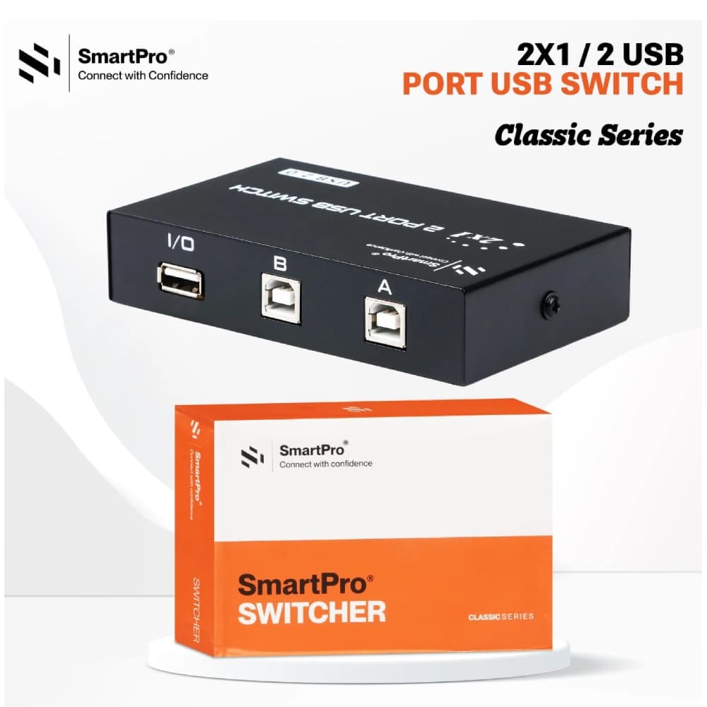 Smart-Pro SP-F401 2 Port USB Printer Switch