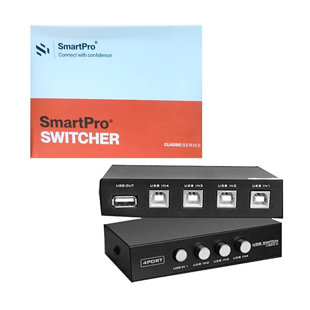 Smart-Pro 4 Port USB Printer Switch SP-F402