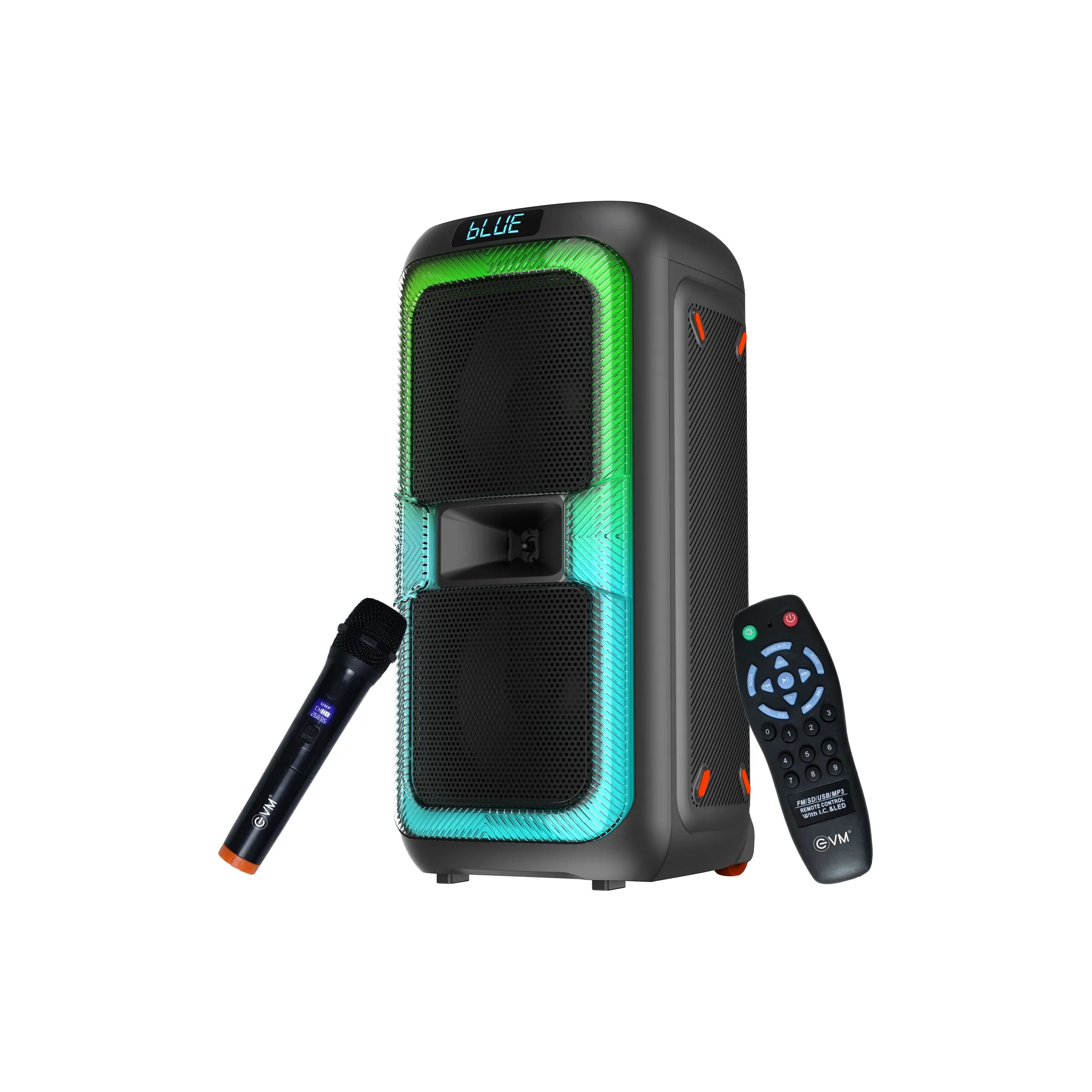 EVM Bluetooth Speaker with Karaoke Mic EnRizz RGB 80w
