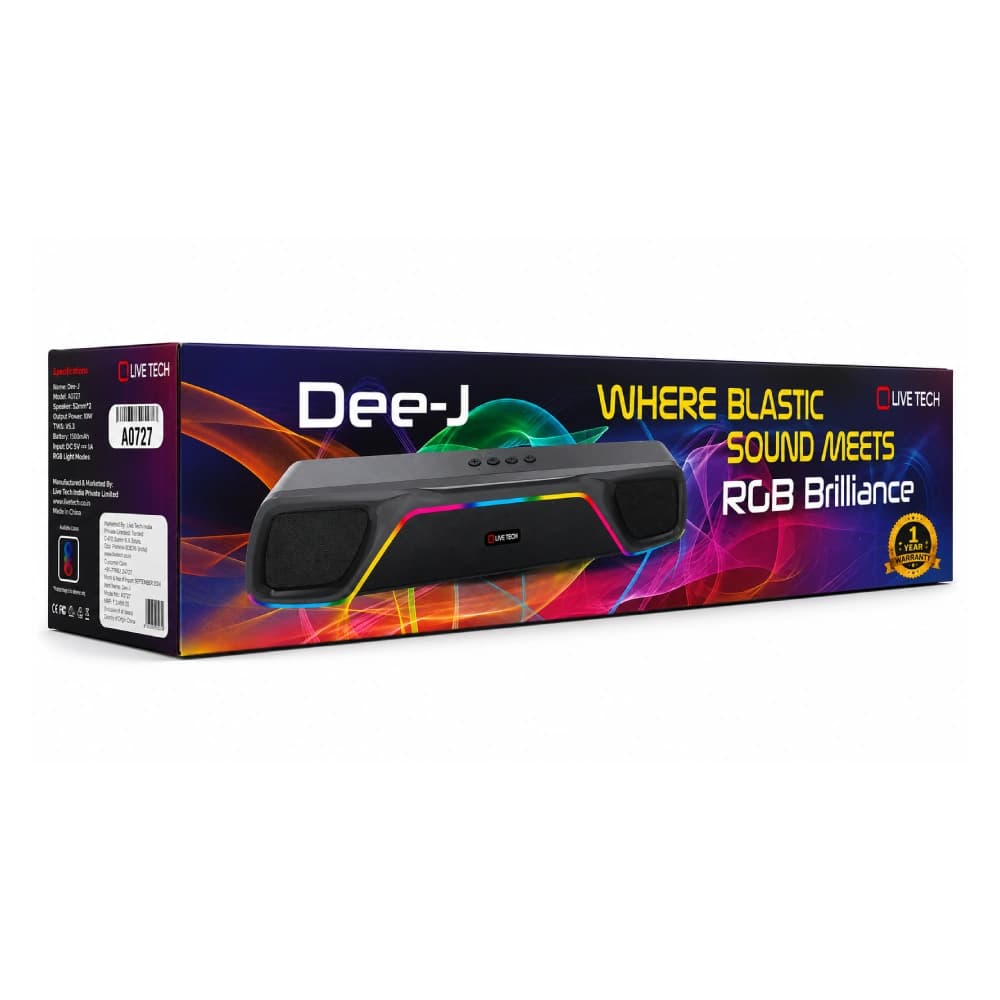 LiveTech Bluetooth Soundbar Speaker RGB 16w (Dee-J)