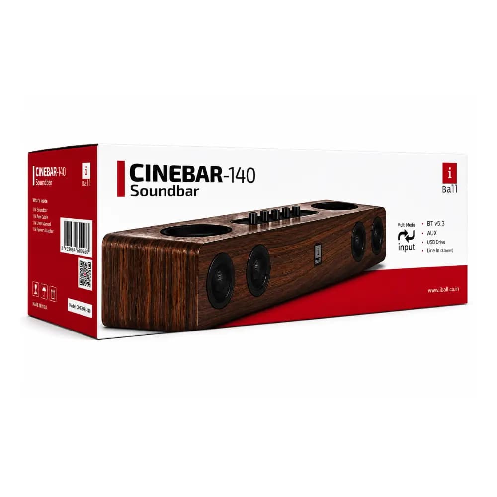 Iball Bluetooth Sound Bar Speaker (Cinebar-140) 100w