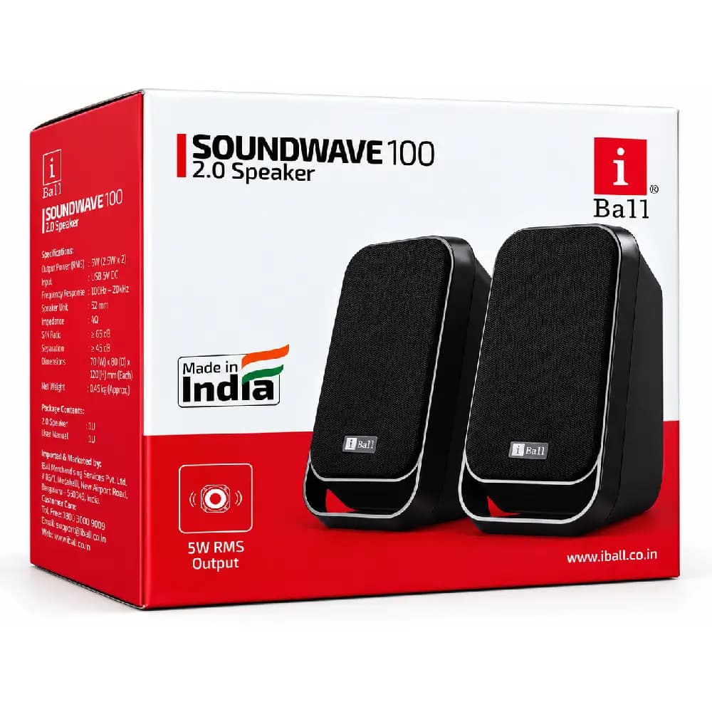 Iball Speaker SoundWave 100 USB 2.0 USB Powered