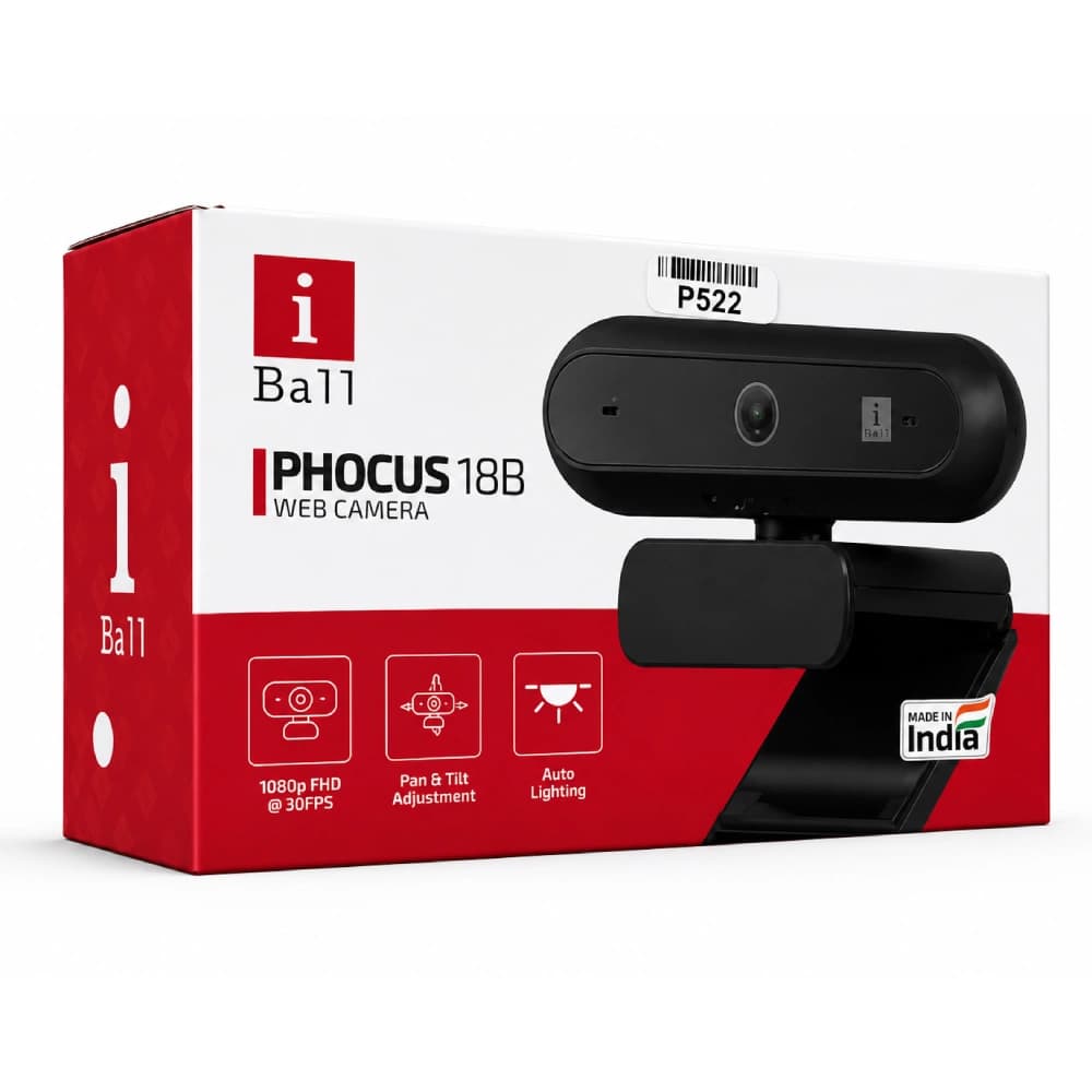 Iball Webcam FHD 1080P PHOCUS 18B