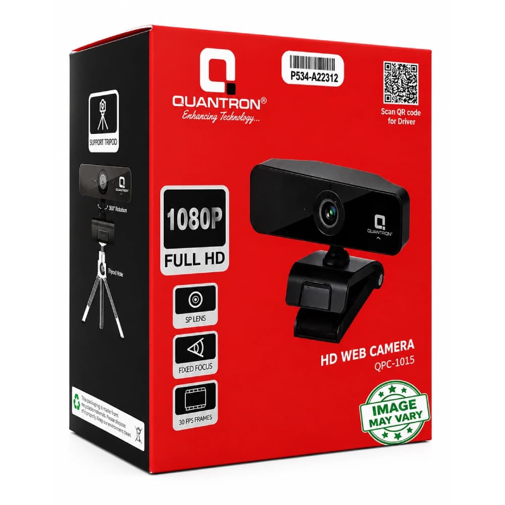 Quantron QPC-1015 1080P 5mp Full HD USB Webcam