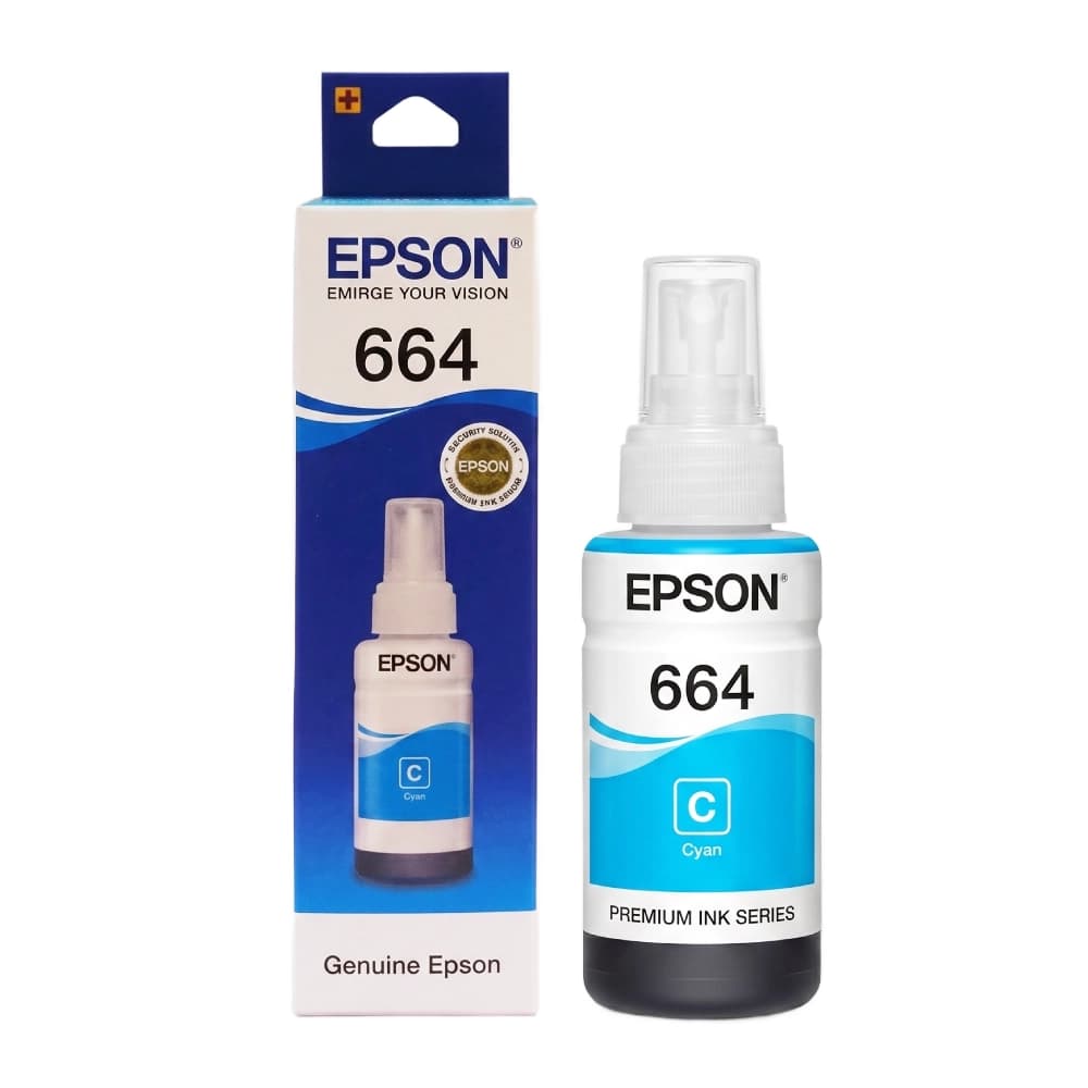 Epson 664 Cyan Genuine Inkjet Ink Bottle 70ml