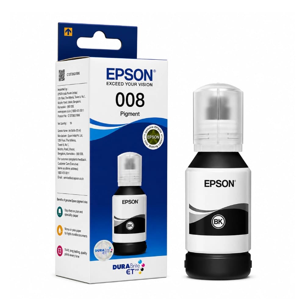 Epson 008 Black Genuine Inkjet Ink Bottle 127ml