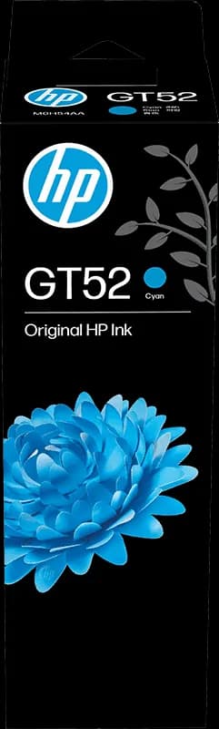 HP GT52 Cyan Genuine Inkjet Ink Bottle