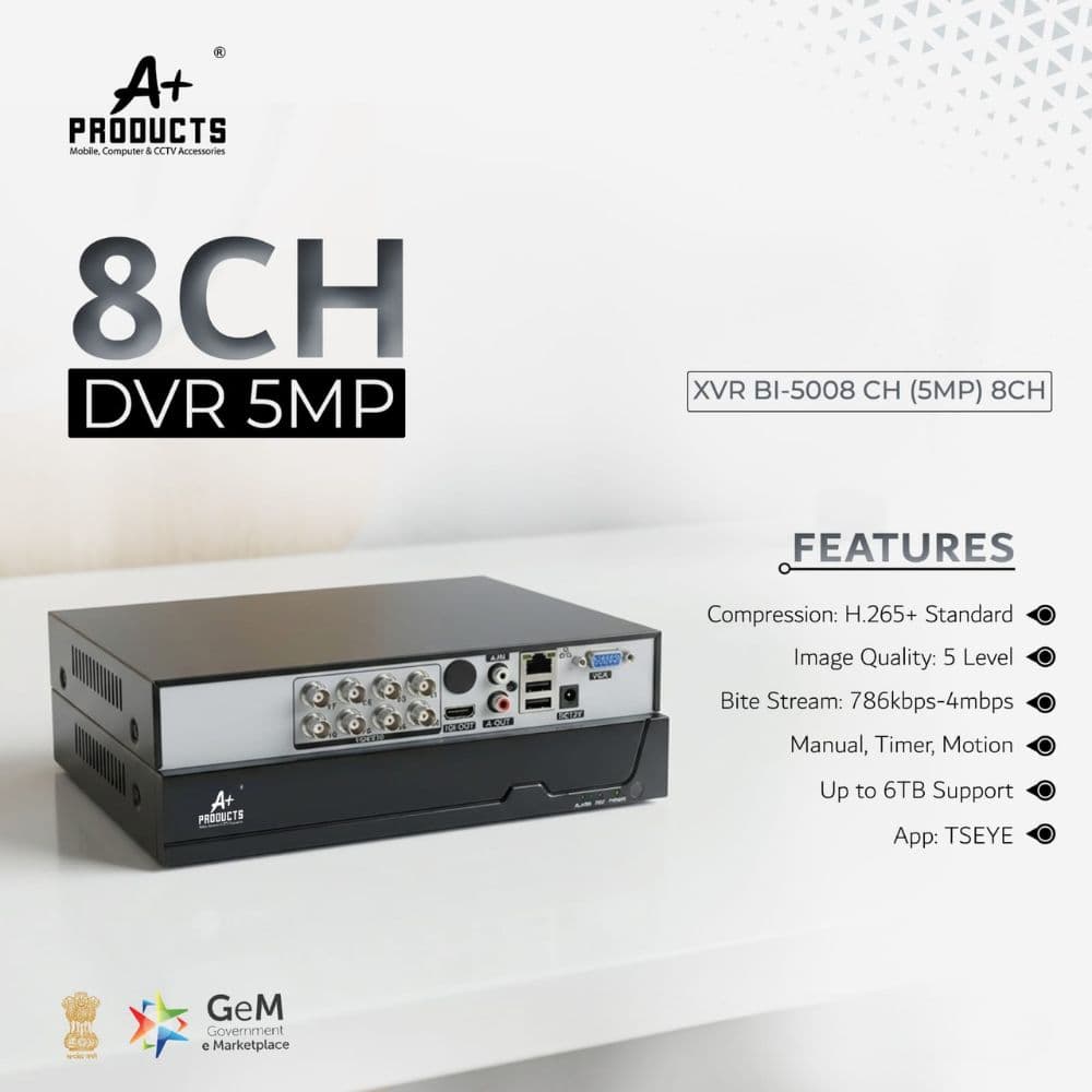 A+ Products 8ch XVR upto 5MP Support