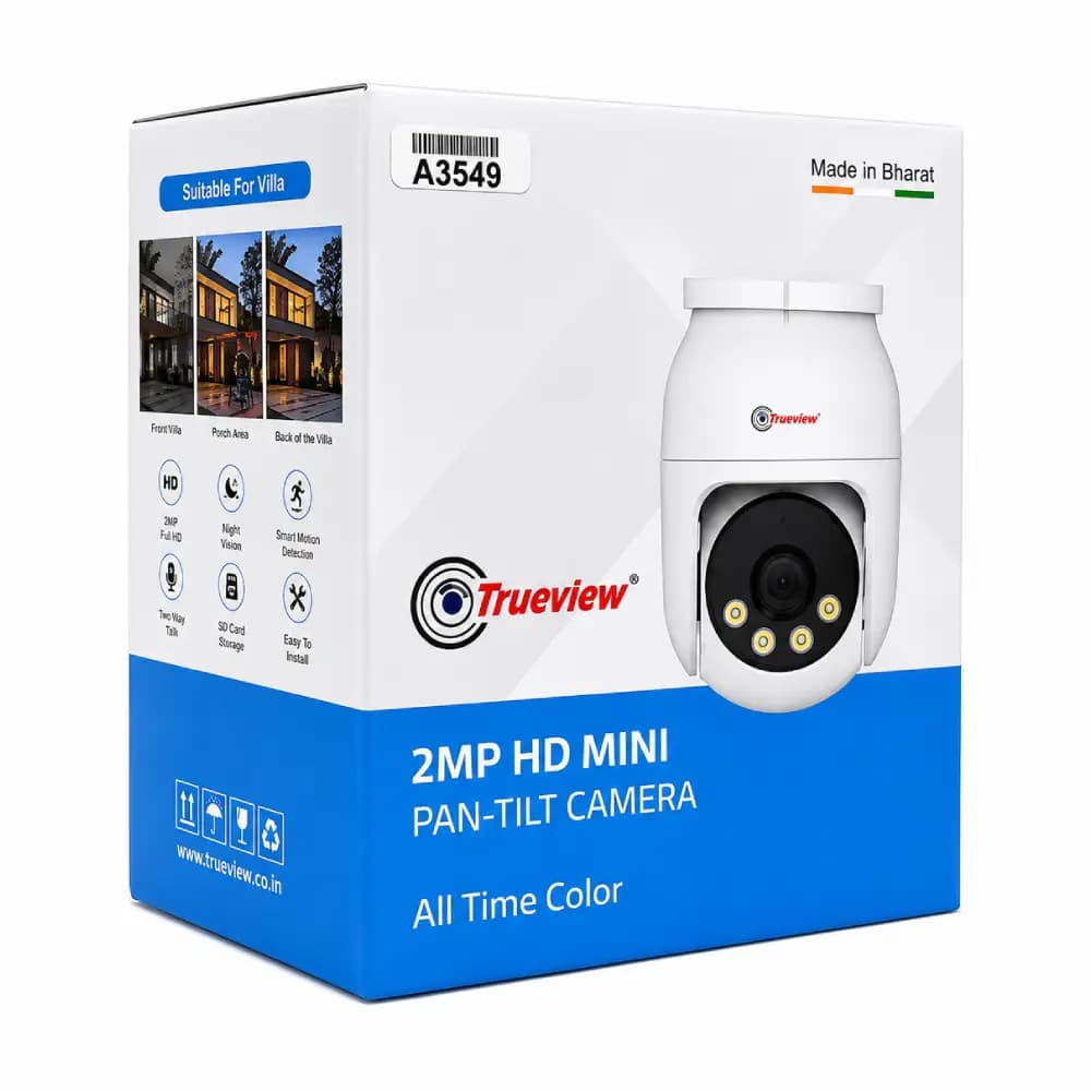 Trueview 2mp HD Mini Pan-Tilt Camera Night Color With Two Way Audio T18300