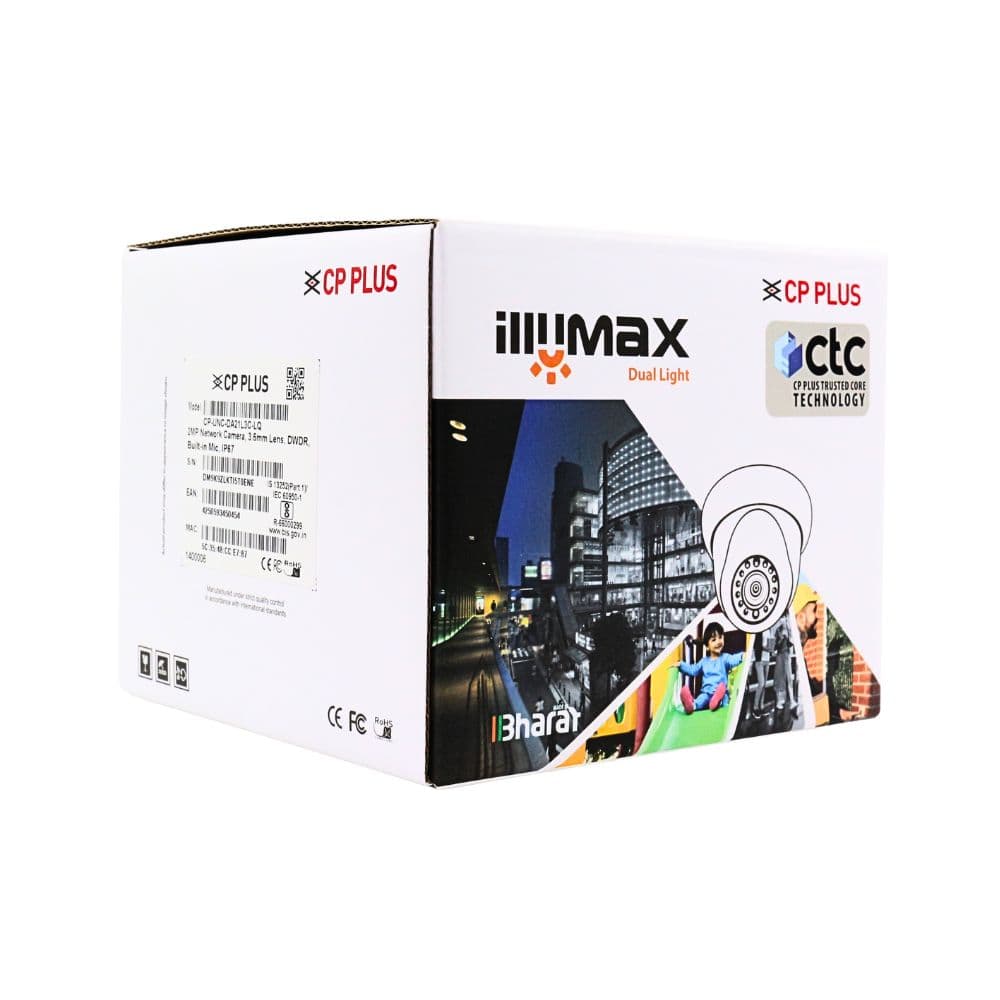CP-Plus 2MP IP illumax Hybrid Dome Camera 3.6mm With Audio (DA21L3C-LQ)