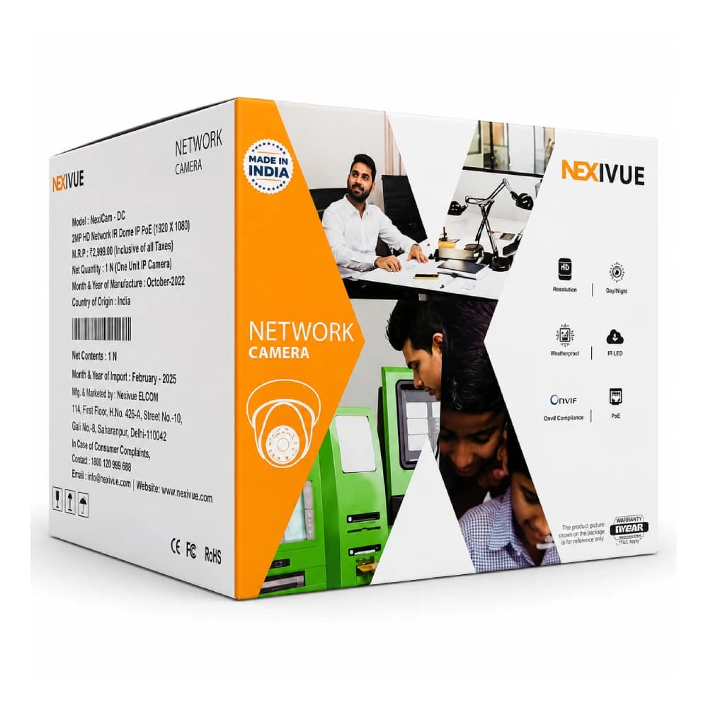 Nexivue 2MP IP Hybrid Dome Camera 3.6mm With Mic (5A2EU-4)