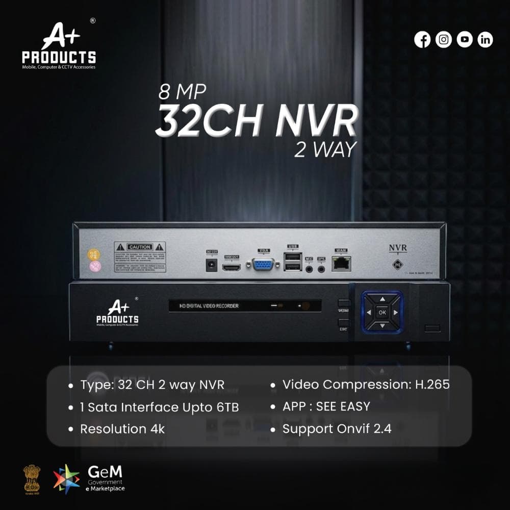 A+ Products 32ch NVR With 2 Way Audio