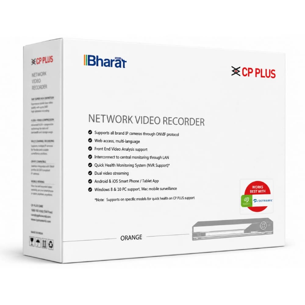 CP-Plus 8ch 2 SATA H.265 4K NVR (4K4082-V4)