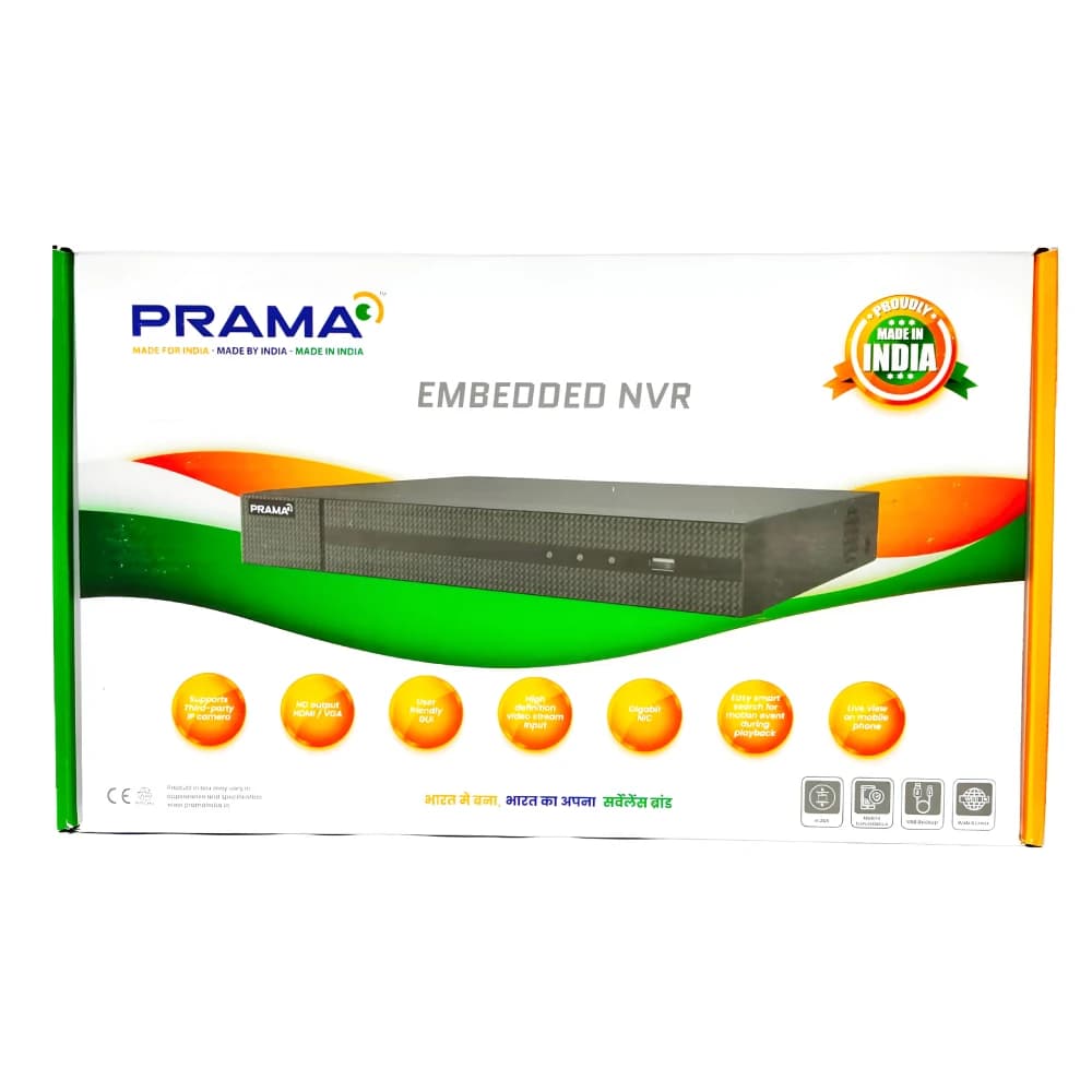 Prama 08CH 1 SATA H.265+ NVR (NR2A08-Q1)