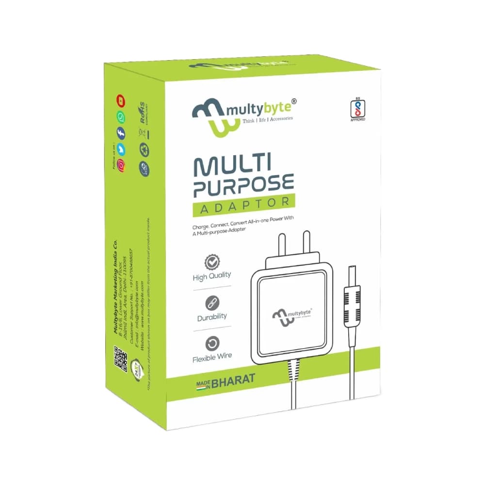 Multybyte Multi Purpose Power Adapter 12v/2a