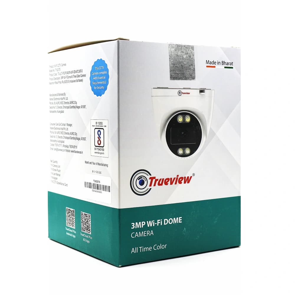 Trueview 3MP WiFi Dome Camera Night Colour with Two Way Audio T18237S