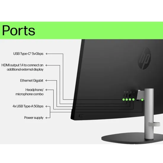 HP All-in-One Desktop Intel I5 13 Gen | 8GB | 512 SSD | 24 Inch LED | Win 11 (24-cr0480in)