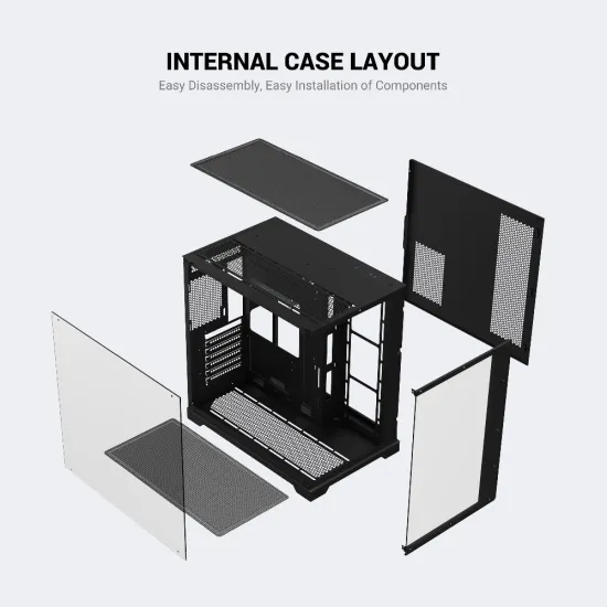 Ant Esports Gaming Cabinet Crystal x7 Pro Max