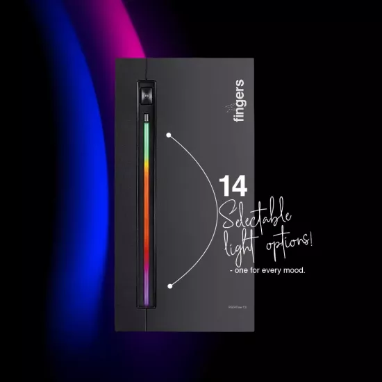 Fingers Gaming Cabinet Flow C2 RGB Black