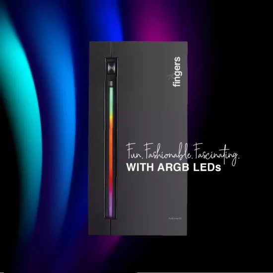 Fingers Gaming Cabinet Flow C2 RGB Black