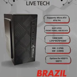 Live Tech Cabinet BRAZIL Black (Micro-ATX, ATX, P4)