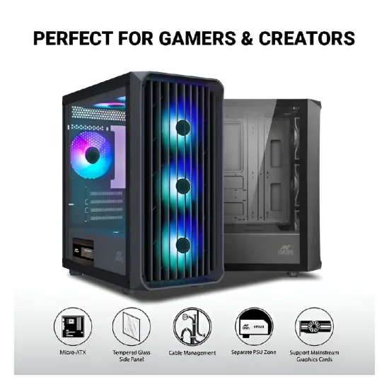 Ant Esports Gaming Cabinet 205 Mini 6F Black