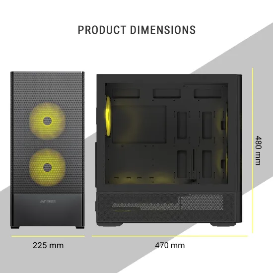 Ant Esports Gaming Cabinet 511 Air 5F Black