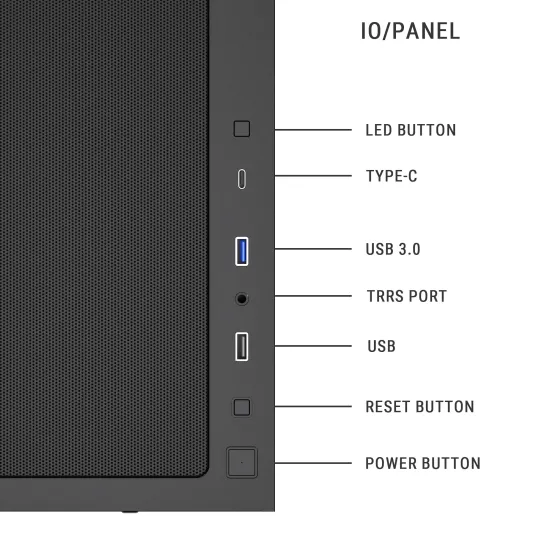 Ant Esports Gaming Cabinet 511 Air 5F Black