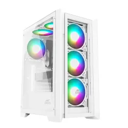 Ant Esports Mid Tower Cabinet (ATX, Micro-ATX, ITX) ICE-170TG White
