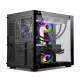 Ant Esports Gaming Cabinet Crystal ARGB Dual Chamber Black