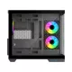 Ant Esports Gaming Cabinet Crystal x4 ARGB Dual Chamber Black