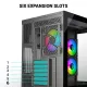 Ant Esports Gaming Cabinet Crystal x4 ARGB Dual Chamber Black