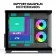 Ant Esports Gaming Cabinet Crystal x4 ARGB Dual Chamber Black