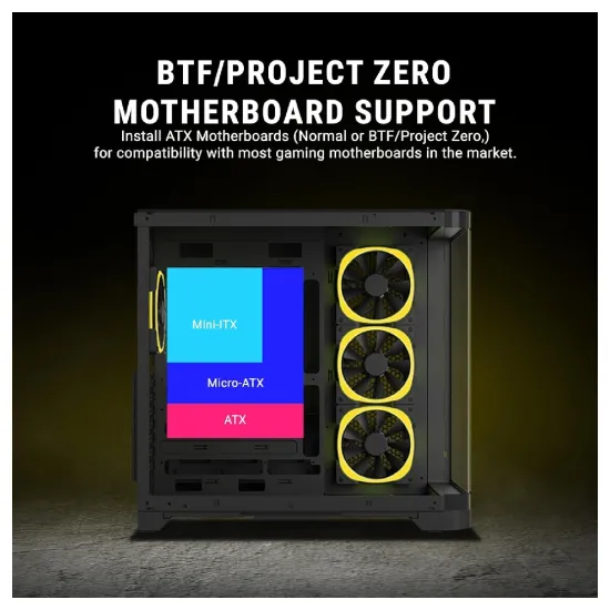 Ant Esports Gaming Cabinet Crystal ARC Black