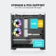 Ant Esports Mid Tower Gaming Cabinet (E-ATX/ATX/M-ATX/M-ITX) Crystal Spectra