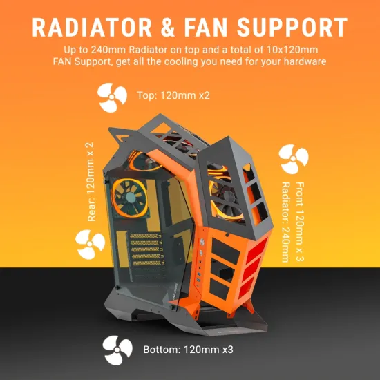 Ant Esports Gaming Cabinet Cypher G3 Black-Orange