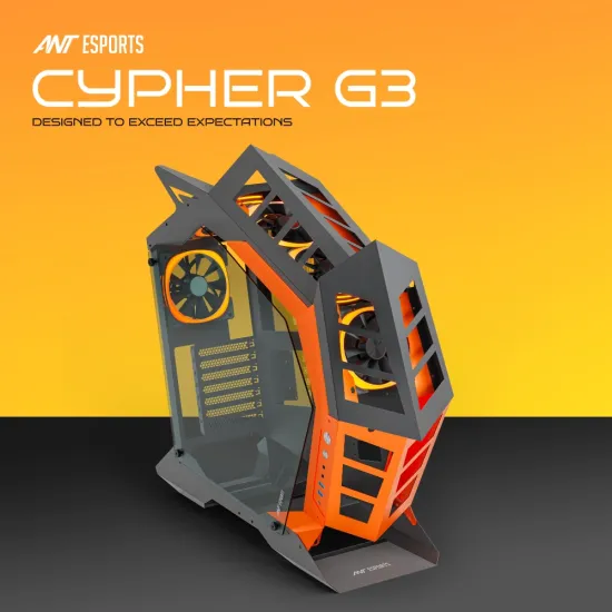 Ant Esports Gaming Cabinet Cypher G3 Black-Orange