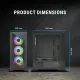 Ant Esports Cabinet ICE-270G 6F Black