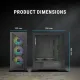 Ant Esports Cabinet ICE-270M 6F Black