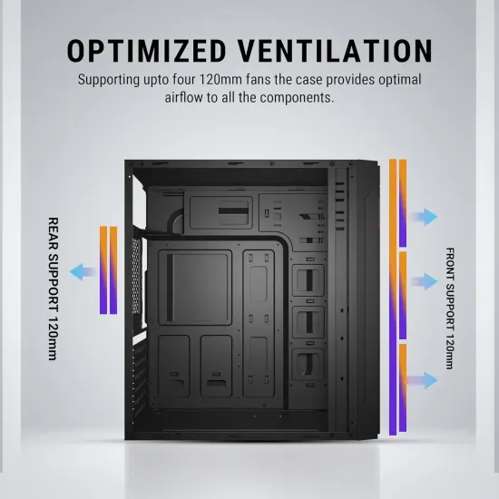 Ant Esports Mid Tower Cabinet Si27 Black