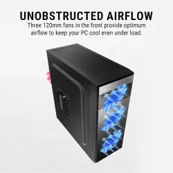 Ant Esports Mid Tower Cabinet Si27 Black