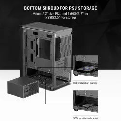 Ant Value Gaming Mid Tower Cabinet (M-ATX/ITX) VM45