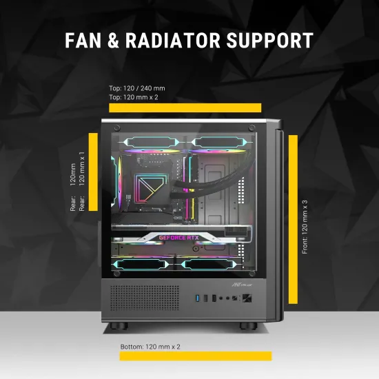 Ant Value Gaming Mid Tower Cabinet (M-ATX/ITX) VM45