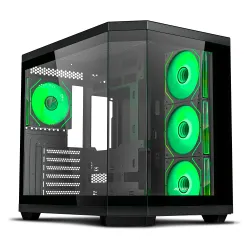 Ant Esports Gaming Cabinet Crystal x11 Black