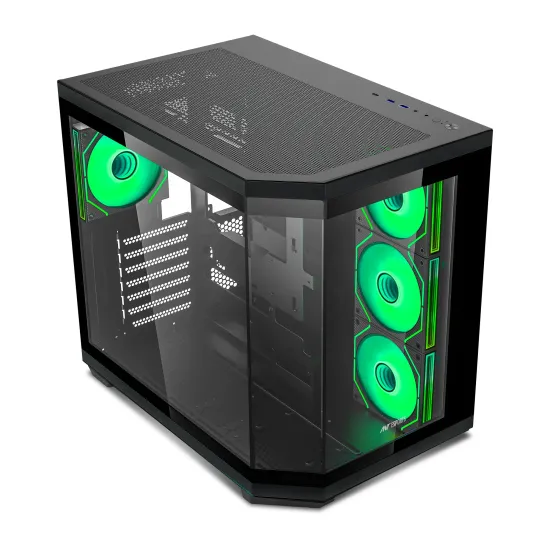 Ant Esports Gaming Cabinet Crystal x11 Black