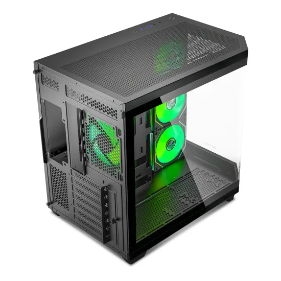 Ant Esports Gaming Cabinet Crystal x11 Black