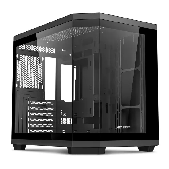 Ant Esports Gaming Cabinet Crystal x11 Black
