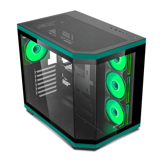 Ant Esports Gaming Cabinet Crystal x11 Green